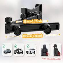 Supporto per tablet e telefono per auto PEMOTech - (Braccio di estensione 3 in 1) molletta per tablet regolabile per il sedile posteriore, supporto per tablet per auto per il sedile posteriore, supporto a bottone - Per dispositivi da 4,7 a 12,9 pollici compatibili con iphone, telefono Android, regalo per compleanno, famiglia, amici per ufficio, dormitorio e uso domestico Supporto per telefono Supporto per telefono per letto