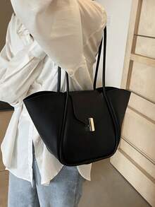 New Fashionable Women's Shoulder Bag, Made Of Classic Solid Color PU Waterproof Fabric, With A Magnetic Opening And Closing Design, A Large Capacity Shoulder Handbag, And A Versatile Casual Commuting Bag, Suitable For Travel Shopping, Commuting To Work, Going Out For Parties And Dates.