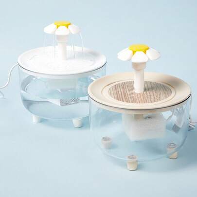 PETSIN 1500ml/50.72 盎司/0.4 加仑透明宠物饮水器，自循环猫饮水器，USB 电源线室内猫饮水器