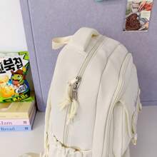 Nova Mochila Casual Minimalista de Grande Capacidade com Vários Bolsos para Estudantes Universitários