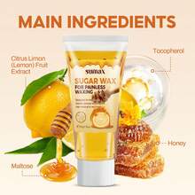 1 Block 50g Natural Lemon Depilatory Wax, Suitable For Body, Underarms, Legs And Arms Waxing, Gentle And Non-Irritating, Specially Designed For Sensitive Skin, Cleanly And Gently Removes Hair.