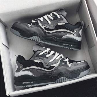 Modische Herren Lässig Schuhe, neue atmungsaktive Sommersportschuhe mit dicker Sohle, vielseitig bequeme hochwertige Plateau-Schuhe mit dicker Sohle, farblich abgesetzte Nischen-Lässig sportschuhe für Studenten