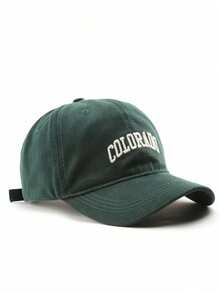 1件 有字母巴黎刺繡的時尚棒球帽，街頭風格