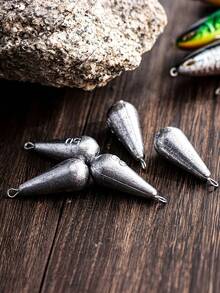 Goture 5/10/15/20/30 件钓鱼铅坠柳叶/坠子/子弹铅坠带旋转接头理想的钓鱼铅坠和铅坠，用于精确抛投和多功能钓鱼 - 灰色 - 查看 8