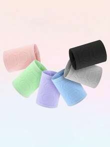 1 pieza Muñequera deportiva de baloncesto de unicolor, envoltorio absorbente del sudor unisex para voleibol, bádminton, soporte de muñeca transpirable - Multicolor - Ver 5