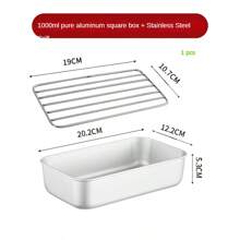 1 pieza, Bandeja de hornear de pan de aluminio resistente a altas temperaturas de 7 pulgadas/8 pulgadas/9 pulgadas, molde de horneado DIY, molde de horneado, caja de hornear rectangular, molde rectangular antiadherente para hornear queso y pasteles, resistente a altas temperaturas, fácil de limpiar, adecuado para reuniones familiares