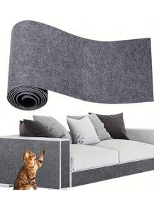 Cat Scratching Mat, Trimmable Self-Adhesive Cat Scratching Carpet, Trimmable Cat Furniture Protector For Furniture, Sofa, Door Or Wall Protector, Scratching Post Replacement Pad (Dark Gray, Light Gray) - 深灰色 - 查看 11