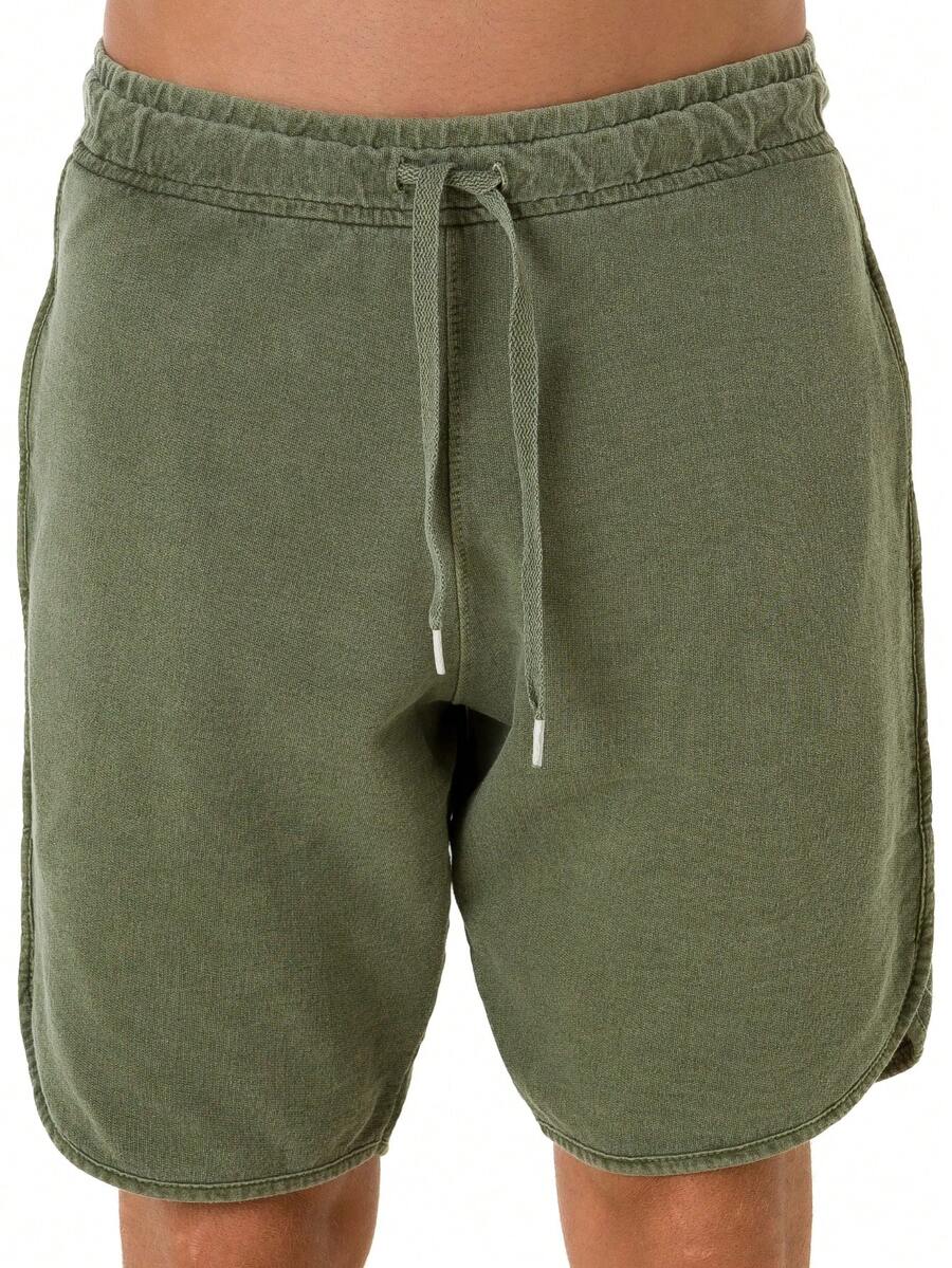 Men's Summer Sweatpants With Drawstring Pocket - Army Green - View 1