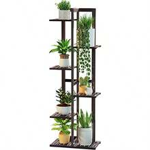Plant Stand Indoor 6 Tier Bamboo Plant Shelf Corner Display Rack 46 Inch Tall Multiple Planter Pot Holder SpaceSaving Flower Stand For Living Room Balcony Garden PatioCQC - 濃縮咖啡 - 查看 1