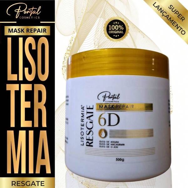 Máscara Reparadora Resgate 6D Collagen Tratamento Capilar 500g
