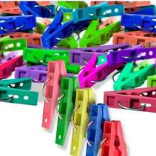Pinzas Para Ropa De Plastico Colores pastel, Durables - 100 Piezas - Ver 3
