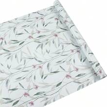 1 rolă de tapet cu flori dezlipite cu cerneală, stil decorativ romantic, tapet autoadeziv, detașabil, decor de bucătărie, autocolant vinil, atingebil, decor vintage pentru baie, decor de perete și mobilier pentru living, decor detașabil și lipicios, DIY, 17,7 in/196,8/118,1/39,3 in, tapet, autocolante de perete, decor de perete, detașabil și lipicios