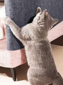 Cat Scratching Mat, Trimmable Self-Adhesive Cat Scratching Carpet, Trimmable Cat Furniture Protector For Furniture, Sofa, Door Or Wall Protector, Scratching Post Replacement Pad (Dark Gray, Light Gray) - 淺灰色 - 查看 1