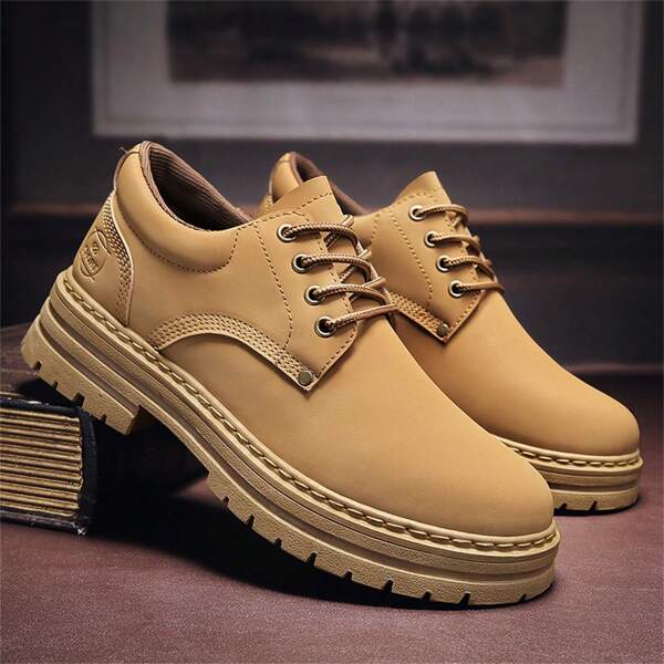 2025 Spring Low-Top Versatile Work Shoes - Casual Lace-Up Oxfords For Men