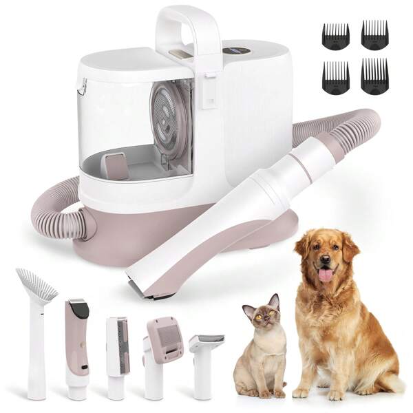 Advwin ADVWIN Pet Grooming Vacuum Kit, Dog Hair Clippers Kit, Professional Pet Grooming Tools 5 IN 1