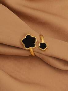 1 件甜美优雅的金属开口戒指，女士可调节，情人节礼物 - 戒指 - 查看 6