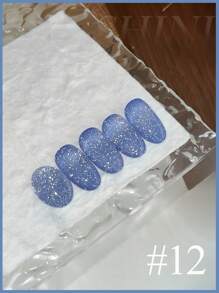 MISS SHAKA 10ml Summer Autumn Nails Halloween Nails Hot Selling Dopamine White Blue Pink Red Burst Broken Diamond Gel Nail Polish Gel 2025 New Style Super Flash Reflective Broken Diamond Nail Salon Nail Art Nail Supplies