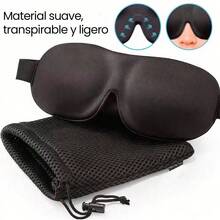 Máscara De Ojos Unimi Para Dormir Para Mujeres Y Hombres; Máscara de ojos  para dormir, máscara de dormir 3D Plus para mujeres y hombres, máscara para dormir cómoda más grande y profunda, cubierta de ojos totalmente opaca mejorada UNIMI Máscara para Dormir 3D con Bloqueo de Luz Total, Diseño Ergonómico para Mujeres y Hombres, Memory Foam Viscoelástica con Contorno para Ojos que No Presiona, Cinta Elástica Ajustable, Tela Suave y Ligera, Perfecta para Viajes, Relajación, Insomnio, Rutinas  y Meditación, Antifaz con Comodidad Superior y Ajuste Anatómico, Ideal para Dormir Mejor en Casa o en Avión, Mascara de Ojos Lavable y Reutilizable, Comodidad y Oscuridad Garantizada - Negro - Ver 2