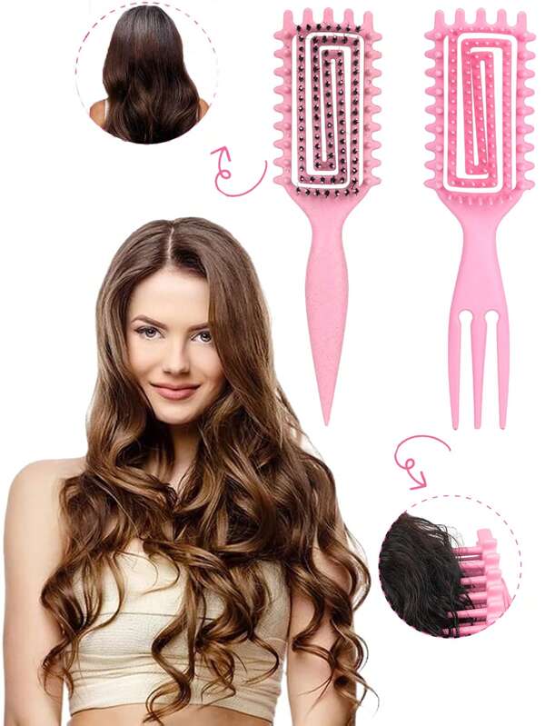 Pelo per definire i ricci per capelli ondulati e riccioli Pettine leggero per modellare e staccare, anti-crespo, ideale per peli bagnati ed asciutti
