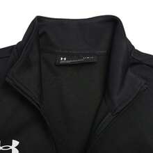 Under Armour 针织领夹克/外套，男士通勤装，21500437-001 - 黑色 - 查看 5