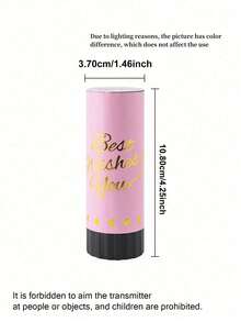 10/5 件彩色五彩纸屑手持扭曲礼品花管、婴儿淋浴游戏、用于婚礼派对、返校、母亲节、毕业典礼、返校用品、教室装饰、性别揭示装饰、婴儿淋浴派对装饰房间装饰家居装饰（请勿将发射管对准人或物体） - 粉色 - 查看 13