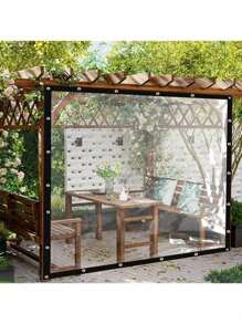 Telo impermeabile trasparente in PVC, telo da tenda, copertura per piante invernali, serra. Telo impermeabile, telo in plastica trasparente, antipolvere, antpioggia, resistente ai raggi UV per coperture da giardino. Adatto per ripari pioggia resistenti su terrazze, verande, giardini, pollai e campeggio. Protezione durevole da pioggia e sole, tenda da sole impermeabile per esterno, caldo e antivento, adatto per uso esterno in inverno.