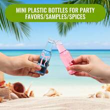 30/5/1pc 25ML-50ML Mini Plastic Liquor Bottle,Empty Bottles With Cap,Elegant Floral Decor Bottles, Can Be Used To Fill A Variety Of Liquids,Dried Blooms Decorative, Suitable For Putting In The Bag To Take Out Travelling,Weddings,Events Gift,Gatherings,Party,Birthday,Outdoor.