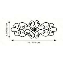 1 pieza Arte de pared metálico con rollo rústico, escultura de hierro floral hecha a mano, decoración de pared vintage grande, adecuado para casa de campo, dormitorio, sala de estar, interior y exterior