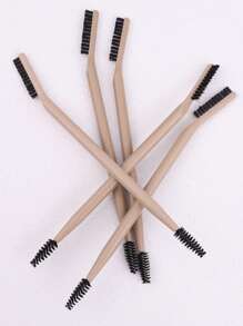 1pc Dual-Ended Makeup Brush, Spiral Eyebrow Brush & Lash Comb, Grooming Tool For Defined Brows, Portable Beauty Makeup Brush