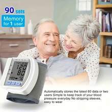 CHANG KUN Automatic Wrist Blood Pressure Monitor - A Digital Sphygmomanometer With A Large LCD Display, Pulse Rate Detection, Adjustable Cuff And A Durable PP Storage Box, Battery-Powered(Batteries Not Included) - trắng - Xem 4