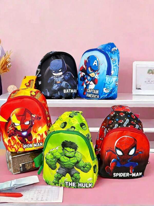 Spider-Man Children's Bag Boys And Girls Fashion Cartoon Coin Purse Crossbody Bag Outdoor Casual Small Backpack Chest Bag For Lipstick, Brush, Skincare, Mobile Phone, Coin, Small Items