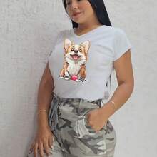 Playera I LOVE CORGI - Blanco - Ver 1