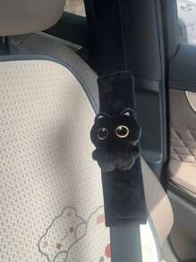 2pcs/1pc Unique Black Cat Seatbelt Covers - Made Of Durable And Sturdy Fabric - High Comfort - Suitable For Most Age Groups
