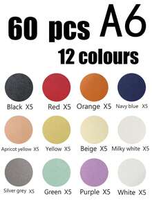 60張a6 5.9"x3.94"閃閃發光的卡紙,金屬卡紙,250gsm雙面pepa卡紙,適用於邀請卡、卡片製作、diy手工藝品、繪畫紙、名片 - 彩色 - 查看 4