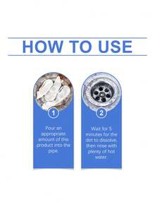 Kitchen, Bathroom, Drain Pipe Cleaner (Household Essential) - Sink, Drain, Kitchen, Toilet Pipe Quick Dissolving Cleaner. Dissolves Debris In 5 Minutes, Then Flush With Plenty Of Hot Water. It Has A Noticeable Effect, Easily Removes Hard Water Deposits And Improves Flushing Performance Without Damaging The Pipes. - Liquid - View 5