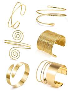 1pc Sexy Minimalist Metal Wire Silver Bangle Bracelet, Vacation Style Alloy Arm Cuff Bracelet For Women, Beach Bikini Accessory