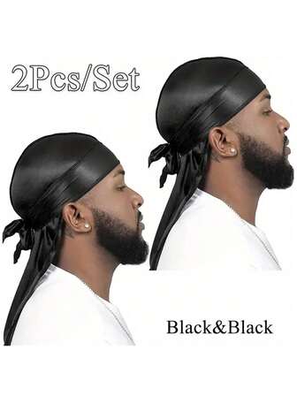 2 件套男士高级头巾套装，头巾适合 360 540 720 波浪