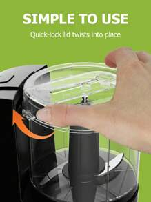 PANCERKA 电动蔬菜切碎机，电动食物切碎机，厨房搅拌机，1.5 杯搅拌研磨机，用于切丁、切碎和制成泥状，BRL-7006，黑色 - 查看 4