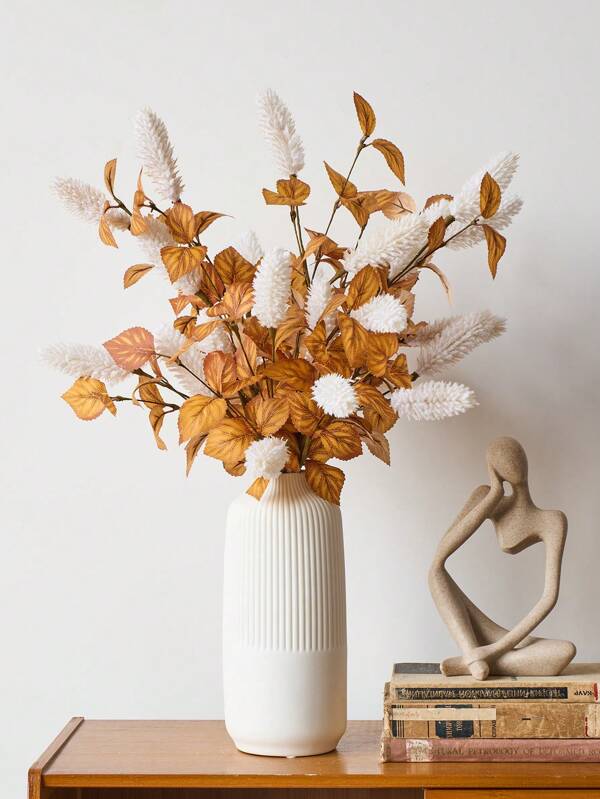 1/3 piezas Ramas de hojas de otoño artificiales de 60 cm, tallos de flores de otoño falsas simuladas para arreglos florales, centros de mesa, jarrones, chimenea y decoración de mesa del hogar