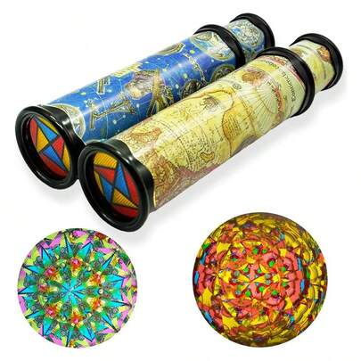 1/2 Pcs Classic Kaleidoscope Toy,Magic Rotating Kaleidoscope,Stretchable Long World Kaleidoscope,Good Gifts For Birthday Party