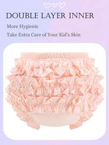 ORINERY 4-Pack Cotton Baby Underwear Kawaii Ruffle Bloomers For Kids Solid Breathable Panties Toddler Girls Soft Undies Multicolor Assorted Briefs Vibrant Colors Diaper Covers Photography Summer Dresses Children's Clothes - KL736B - 查看 4