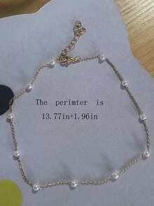 1pc Luxury Fashion Elegant Pearl Necklace, Suitable As Holiday Gift. 1pc New Exquisite Water Drop Diamond Claw Chain Necklace, Suitable For Wedding, Engagement, Gala - Yellow Gold - View 2