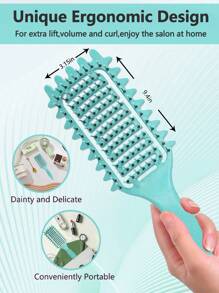Cepillo definidor de rizos para cabello rizado - Peine suavizante y resistente al encrespamiento para cabello mojado o seco | Realza la definición de los rizos, deslizamiento suave, peinado sin esfuerzo