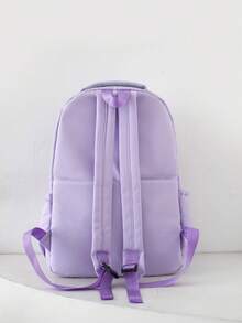 Back To School/Graduation Season Fashionable Casual Cute Versatile Large Capacity Backpack Suitable For Various Occasions - Purple - View 3