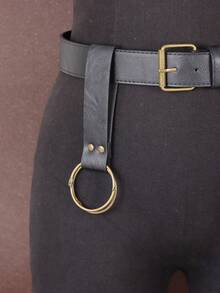 3 Peças Conjunto Cinto de Papai Noel em Couro PU Marrom com Bolsa de Cintura Vintage, Adequado para Fantasia de Natal, Pochete Cosplay