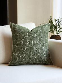 1pc High Precision Chenille Jacquard Throw Pillow Cover (No Insert), Modern Fashion High Precision Chenille Jacquard Cushion Cover, Suitable For Home, Sofa, Bed Decor, All Season