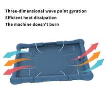 Custodia protettiva universale per tablet da 9,7" a 11,5" con supporto e cinturino da 360°, antiurto, include una penna stilo, guscio protettivo in silicone morbido e personalizzabile, compatibile con iPad, Teclast e altri marchi, dimensioni: 17,5x25,6 cm (9,7", 9,8", 10,1", 10,3", 10,4", 10,6", 11", 11,5" ecc. escluso il tablet)