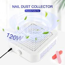 foreverlily Máquina aspiradora de polvo para uñas con potente extractor de succión para manicura, filtro profesional para manicura, 120 W (blanco) - Enchufe EU Tipo C(220-240V) - Ver 5