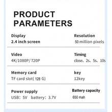 4K HD Digital Camera, Entry-Level Mini Portable Camera For Students, Home Photography Camera With Gift Card Reader (Silver) - Silver Q12-sticker+Card Reader - View 12