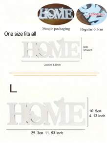 1pc Butterfly Home Letter Decorative Crafts Are Modern, Creative And Simple. They Are Made Of 1.3 Cm Thick High-Density PVC Material For Home Decoration, Suitable For Home Use, Party And Party Decoration Gift Box Packaging